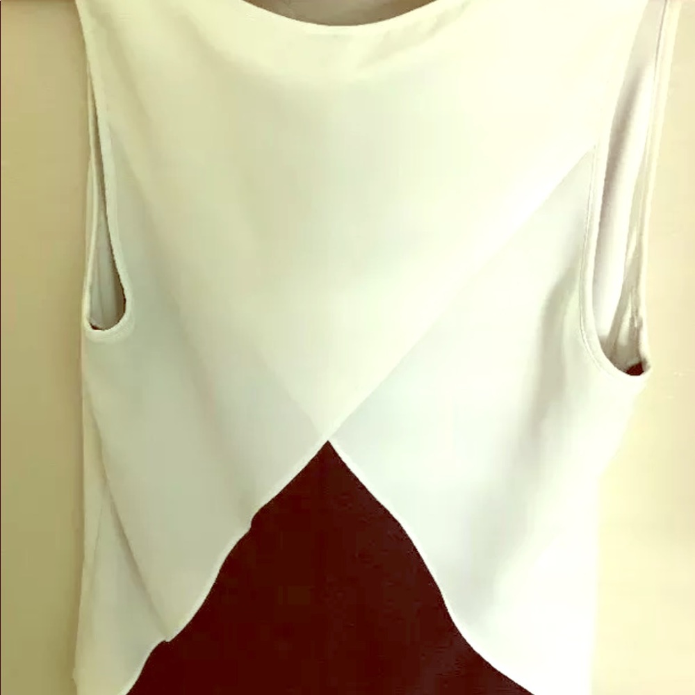 CAbi White Black Overlay Tank